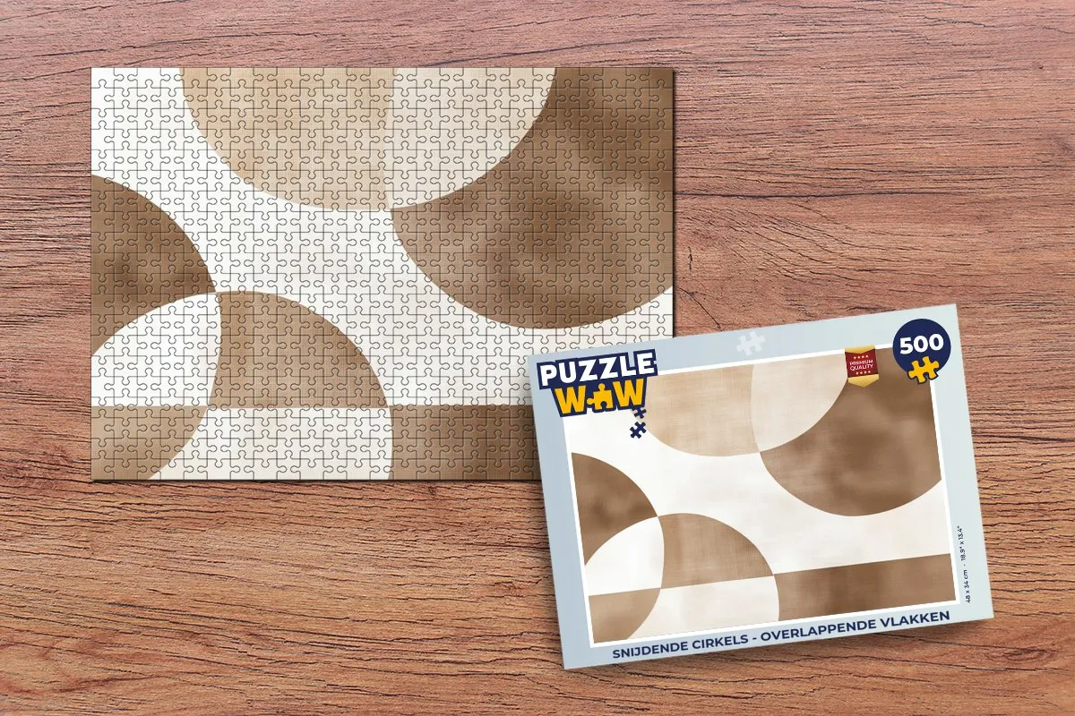 PuzzleWow Snijdende Cirkels Legpuzzel 500 Stuks - MPN 8721414235292