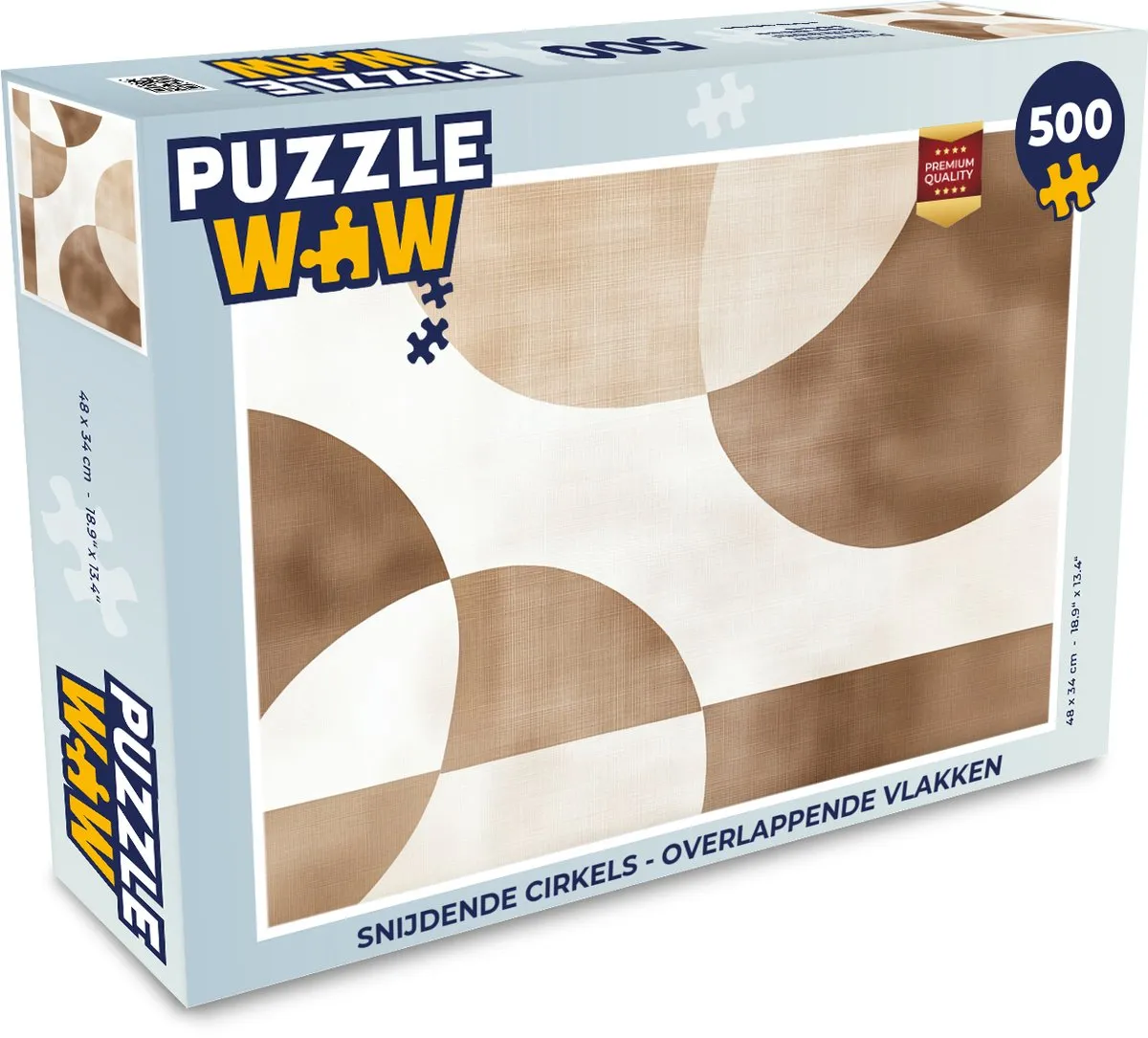 PuzzleWow Snijdende Cirkels Legpuzzel 500 Stuks - MPN 8721414235292