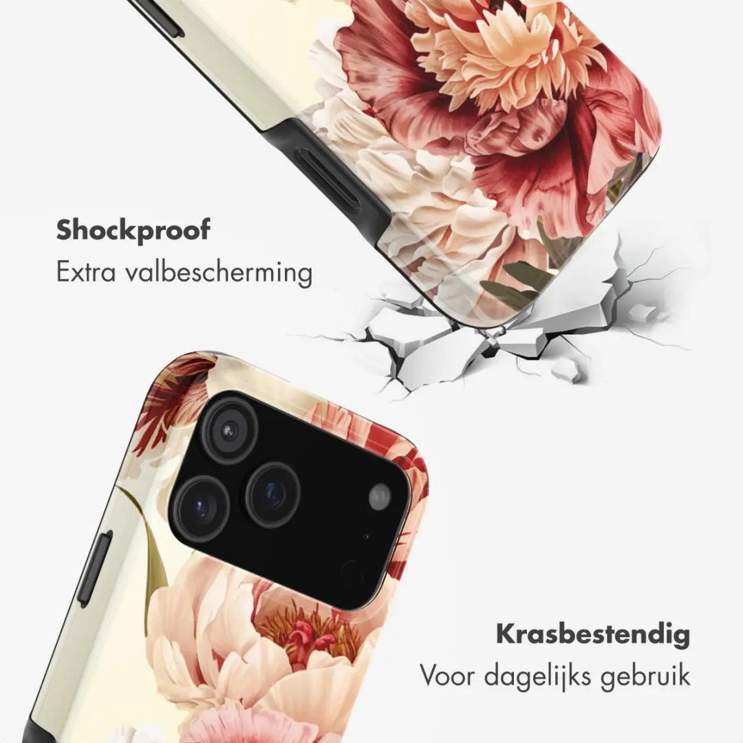 Selencia Hoesje iPhone 18/17 Pro Max - MagSafe - Vintage Peony