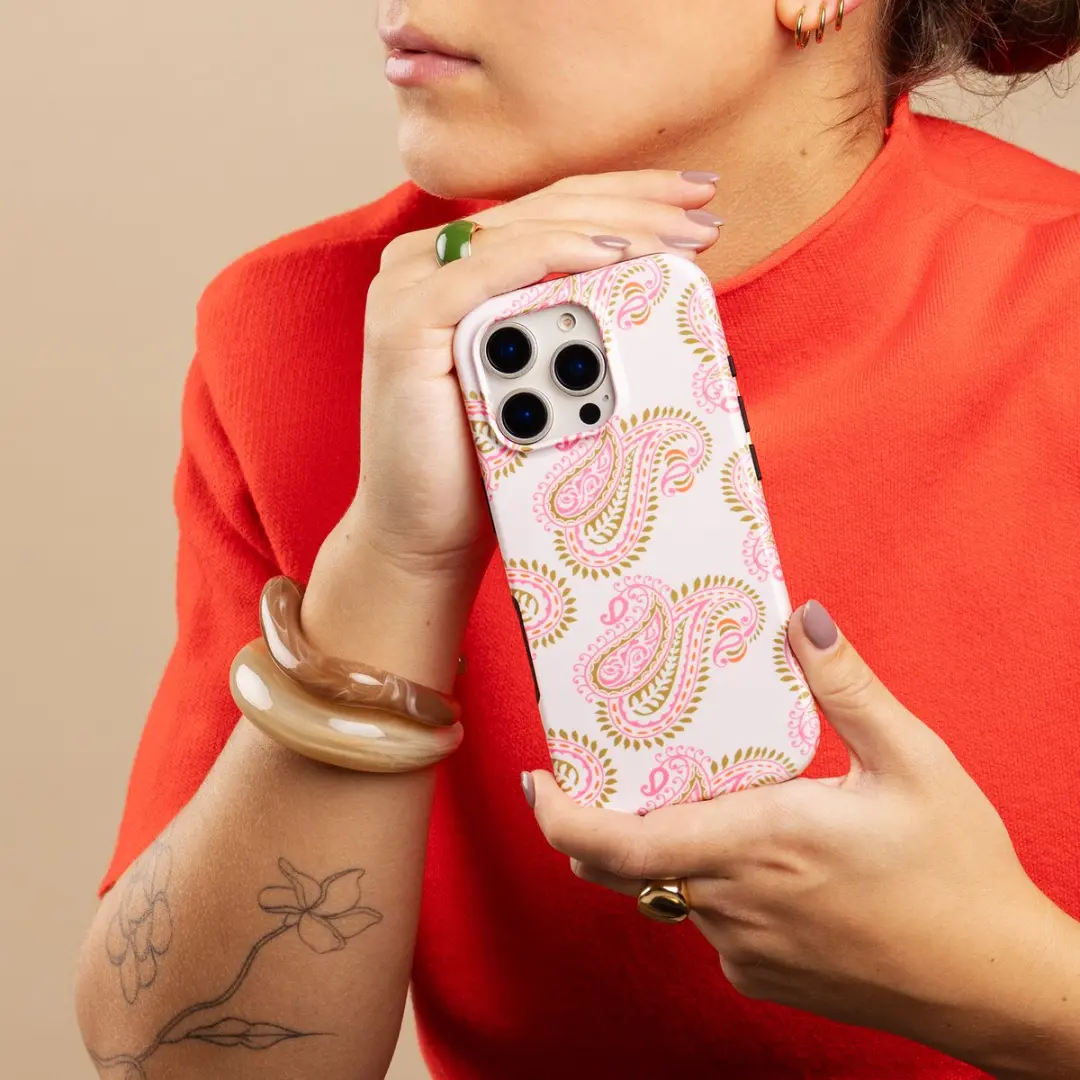Selencia Hoesje iPhone 17 Pro Max Paisley Blush
