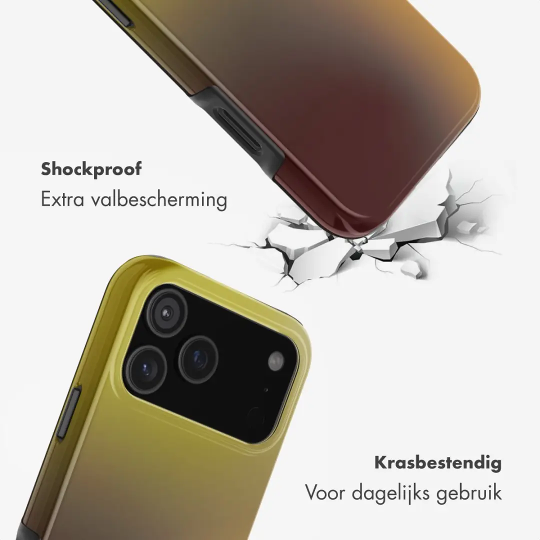 Selencia Hoesje iPhone 17 Pro Max Gradient Olive Dust