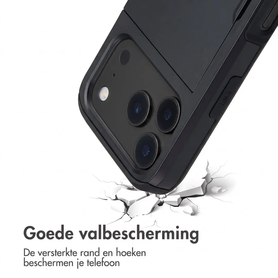 Imoshion Hoesje iPhone 17 Pro Max - Pasjeshouder 2 Stuks - Zwart