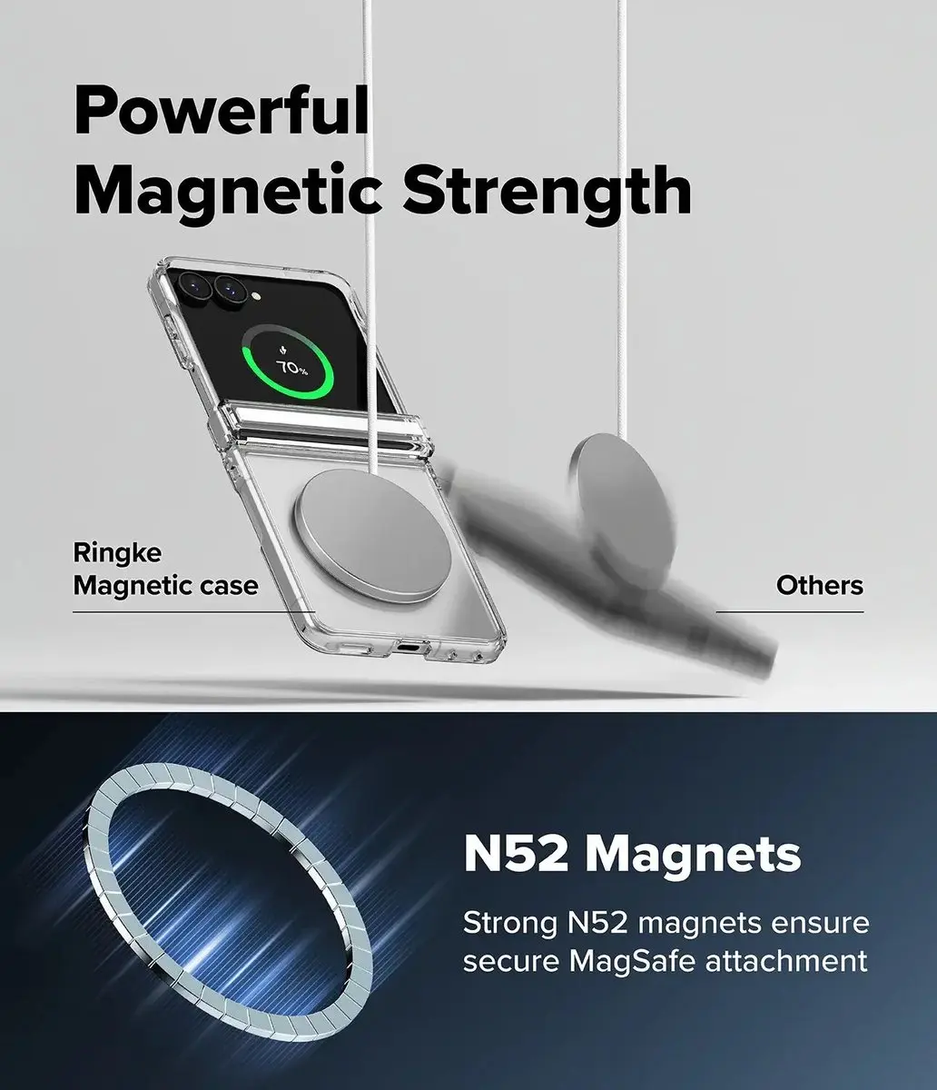 Ringke Fusion Flap Magnetic Hoesje - Samsung Galaxy Z Flip8 - Transparant