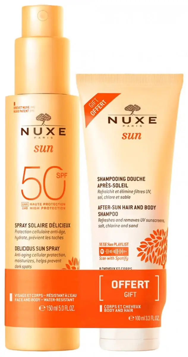 Nuxe Sun Delicious Sun Spray SPF 50 + After-Sun Shampoo 250ml