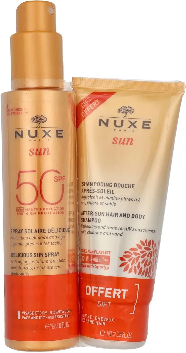 Nuxe Sun Delicious Sun Spray SPF 50 + After-Sun Shampoo 250ml