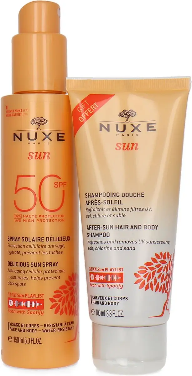 Nuxe Sun Delicious Sun Spray SPF 50 + After-Sun Shampoo 250ml