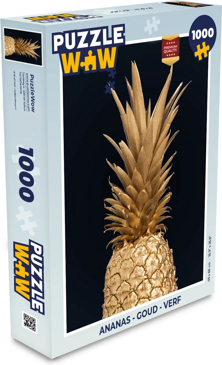 PuzzleWow Ananas Legpuzzel 1000 Stuks - Multicolor