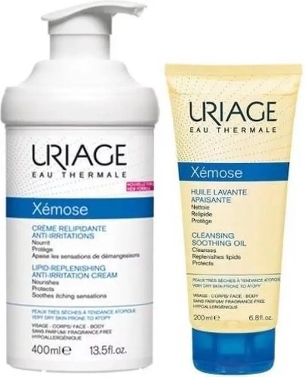 Uriage Xémose Relipidante Crème Anti-Irritations 400 ml + Gratis Verzachtende