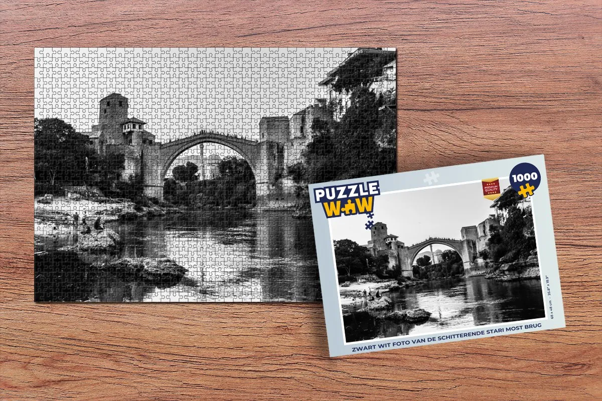 PuzzleWow Legpuzzel Stari Most 1000 Stuks - Multicolor