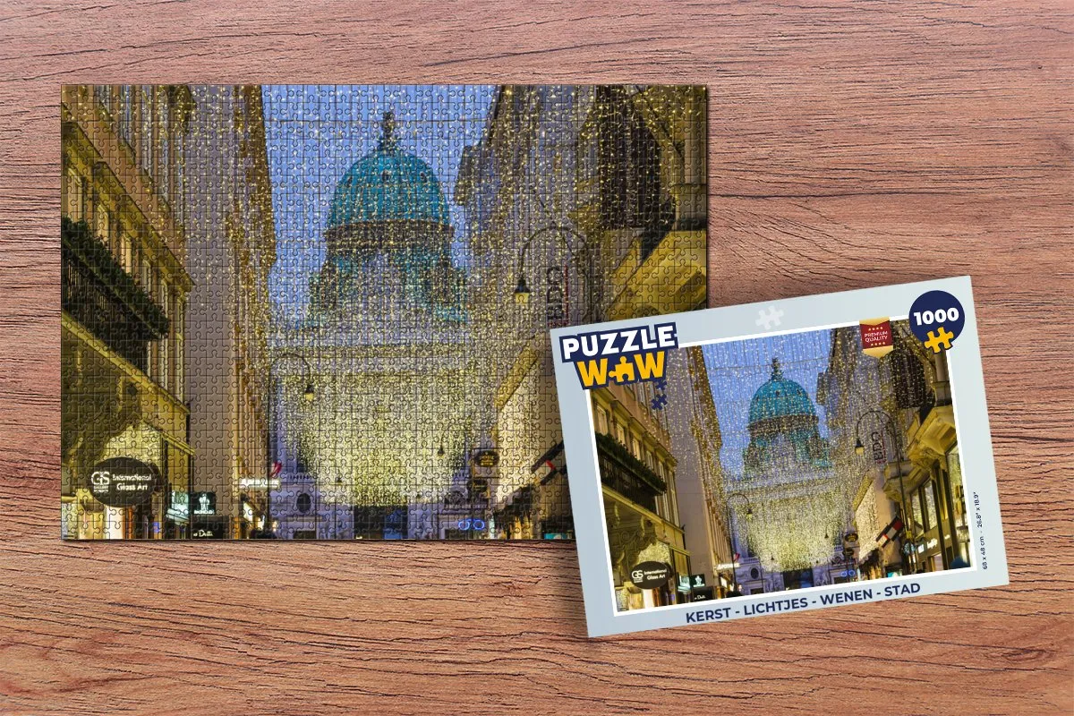 PuzzleWow Kerst Lichtjes Puzzel 1000 Stuks - Multicolor