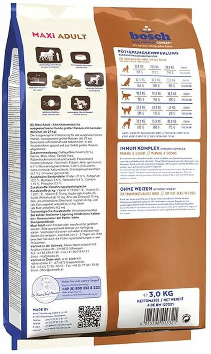 Voer BOSCH Volwassen Vogels 3 Kg