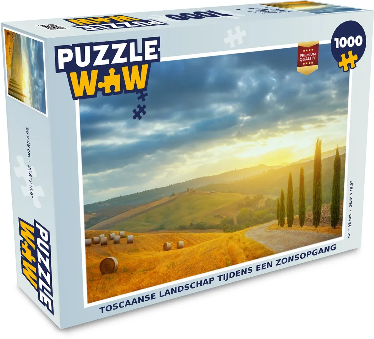 PuzzleWow Toscane Legpuzzel 1000 Stuks - Multicolor