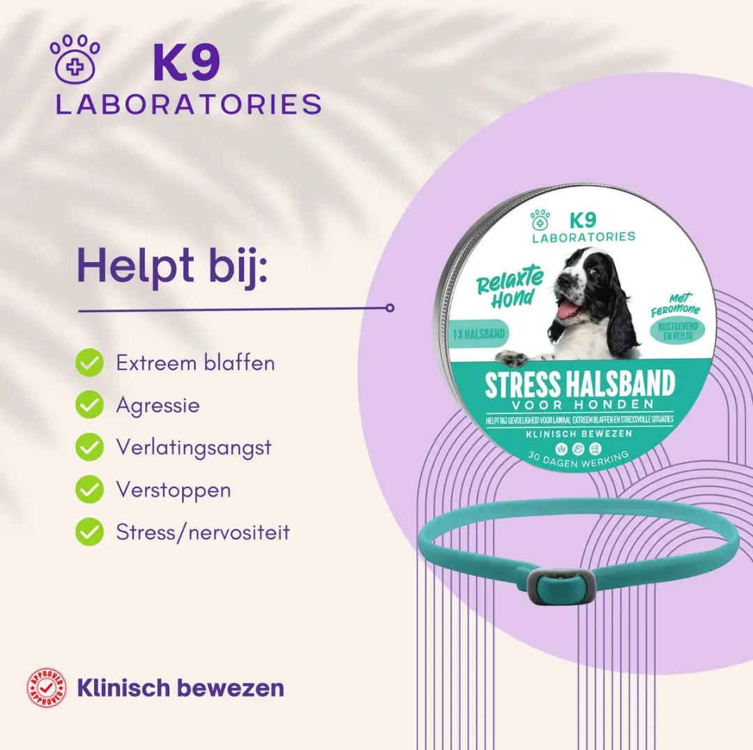 K9 Laboratories Antistress Halsband Honden - Turquoise - 5g - afbeelding 5 van 6