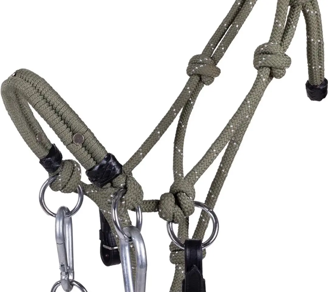 QHP Multi Touwhalsterset - Pony - Donkergroen - afbeelding 6 van 6