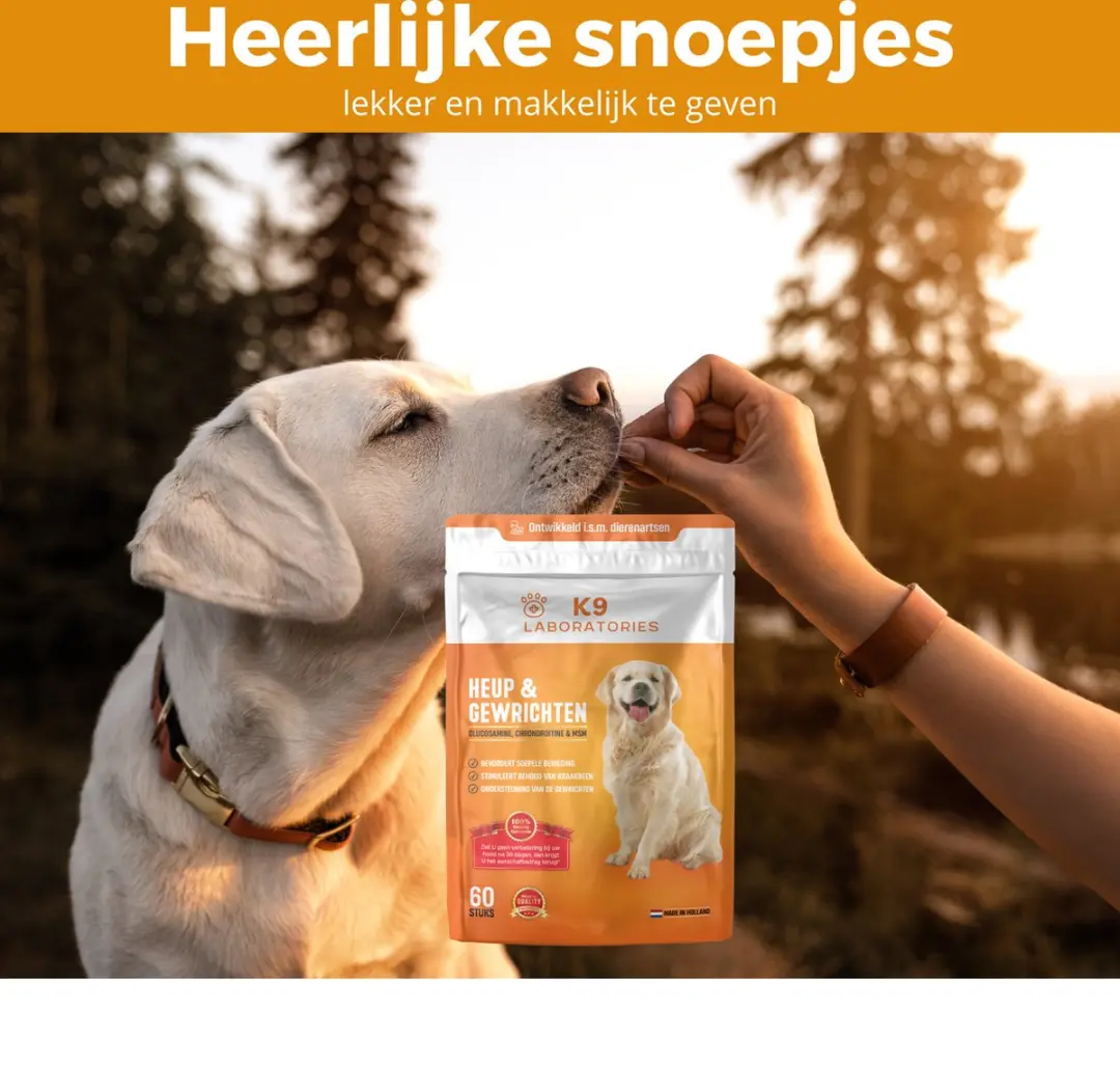 K9 Laboratories Heup & Gewricht Hondensupplement 60 Stuks - afbeelding 2 van 6