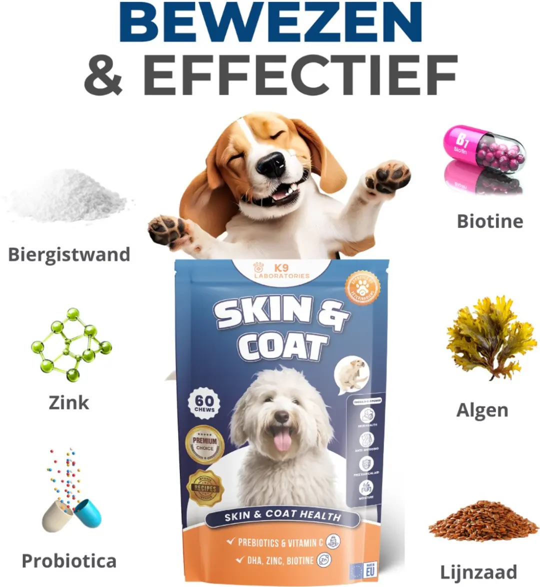 K9 Laboratories Omega 3 Hondensnoepjes 60 Stuks - afbeelding 2 van 6