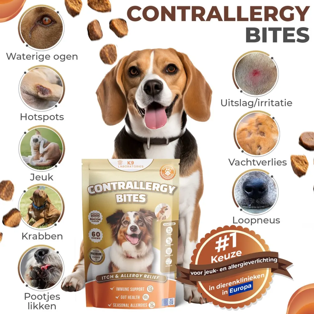 K9 Laboratories Contrallergy Hotspot Hondensnoepjes 60 Stuks - afbeelding 3 van 6