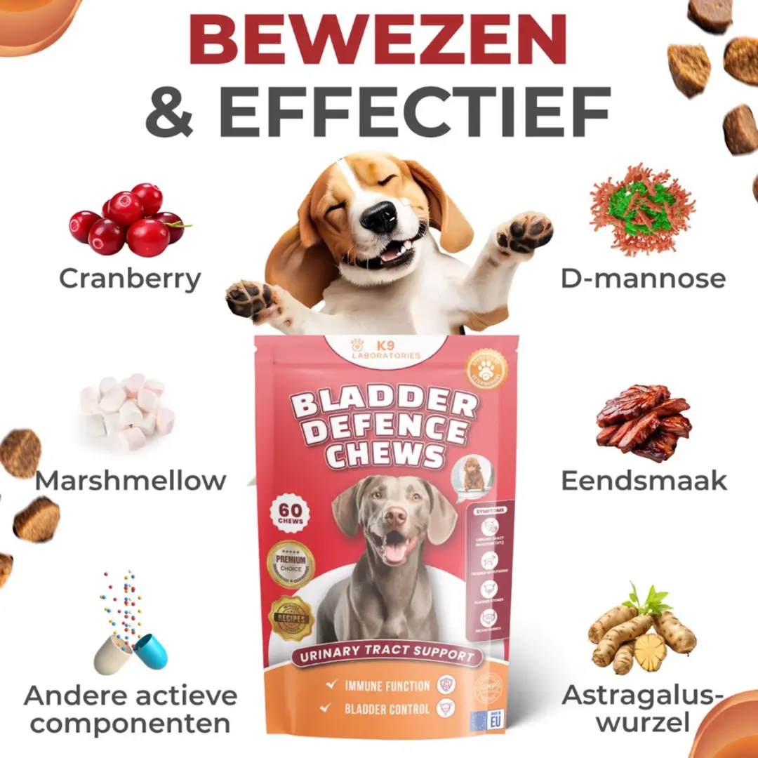 K9 Laboratories Blaas & Nieren Supplement 60 Stuks - 150g - afbeelding 2 van 6
