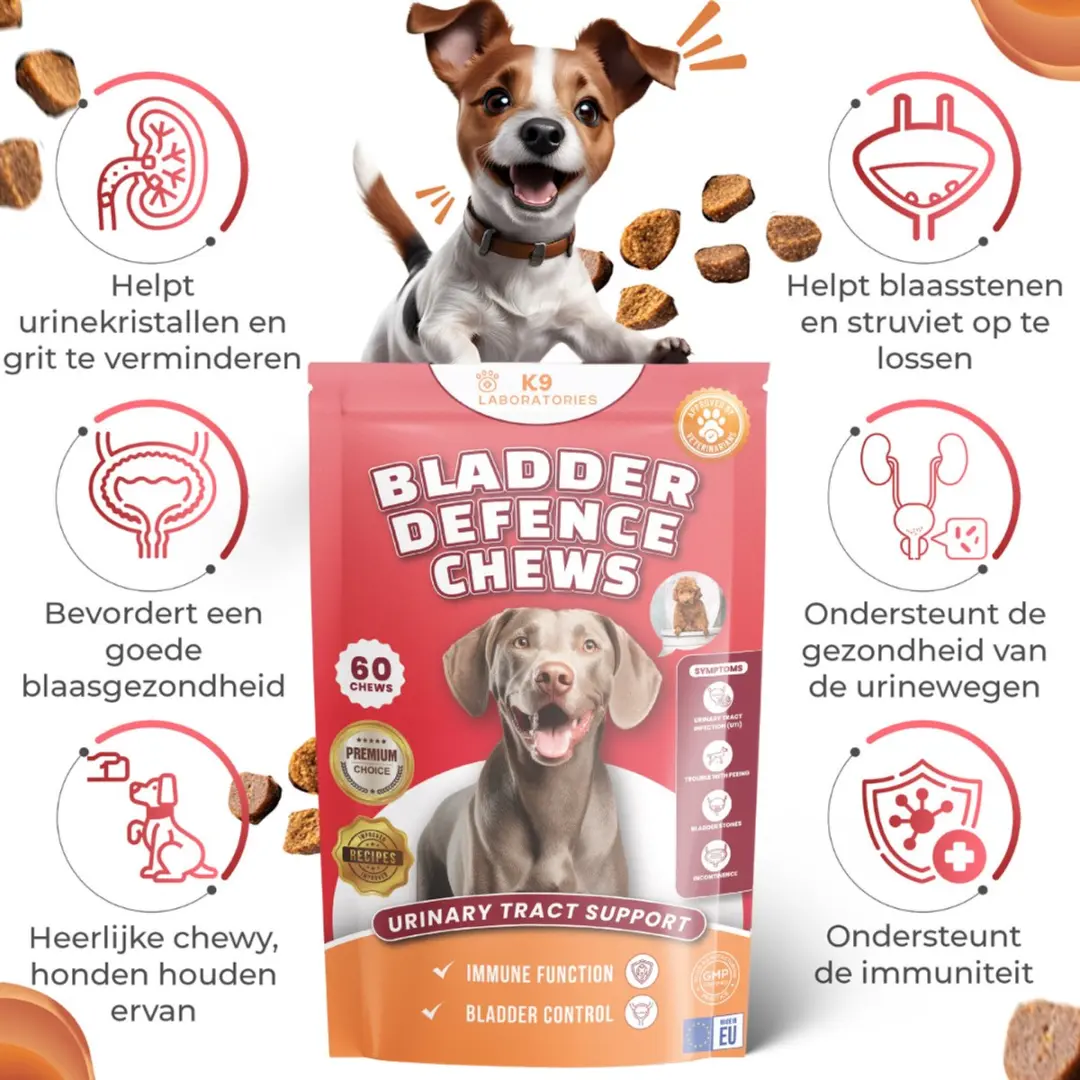 K9 Laboratories Blaas & Nieren Supplement 60 Stuks - 150g - afbeelding 3 van 6