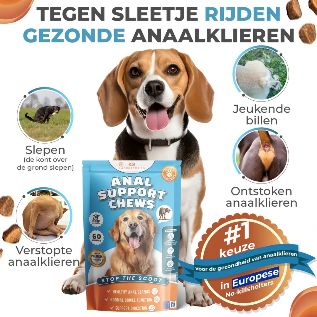 K9 Laboratories Anal Gland Support Hondensupplement 60 Stuks - afbeelding 3 van 6