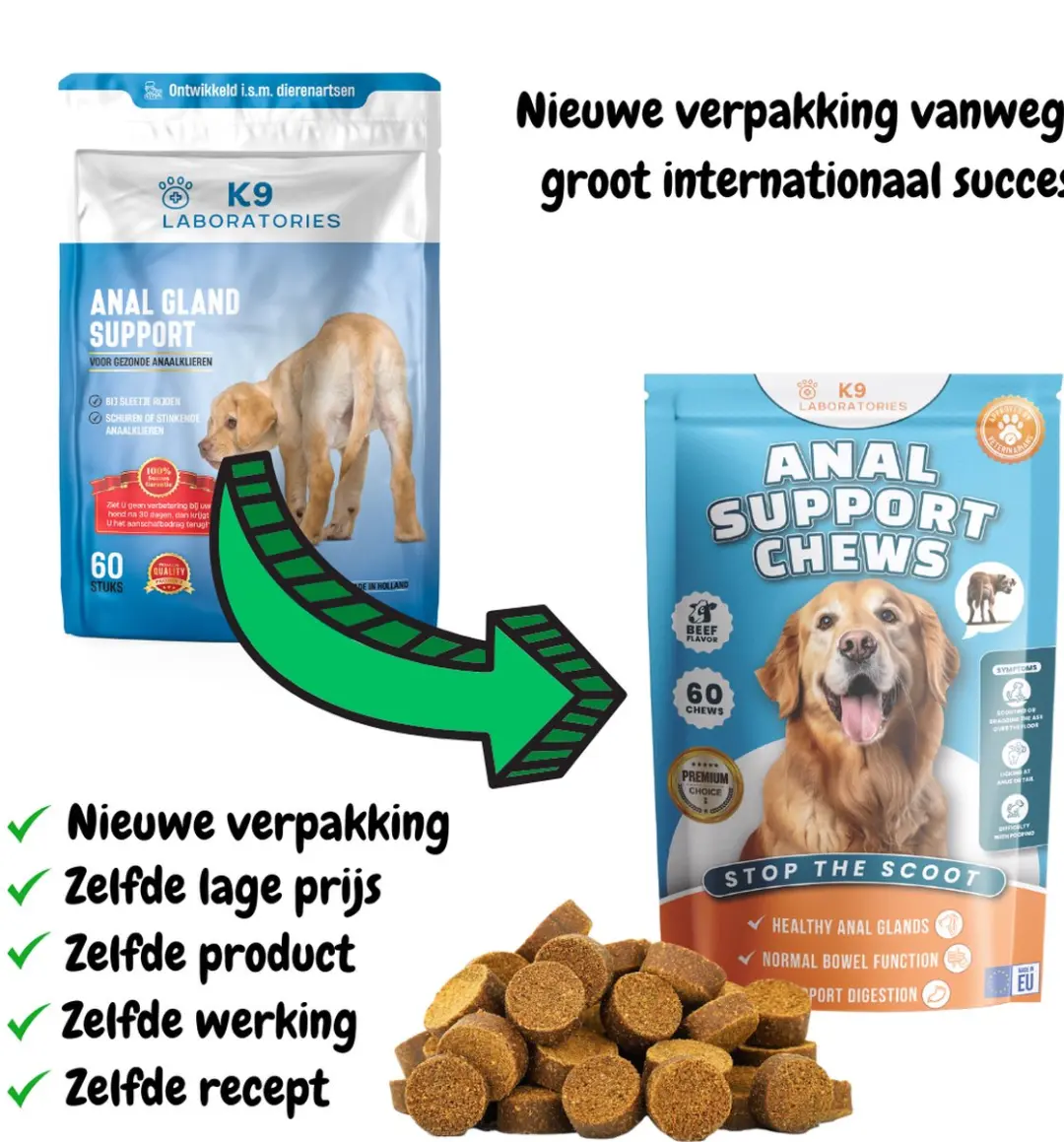 K9 Laboratories Anal Gland Support Hondensupplement 60 Stuks - afbeelding 4 van 6
