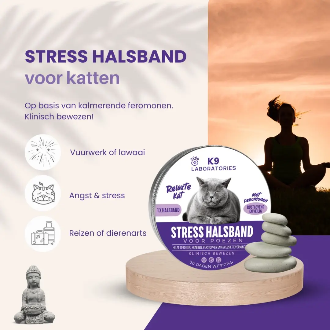 K9 Laboratories Antistress Halsband voor Kat - 3cl - afbeelding 4 van 5