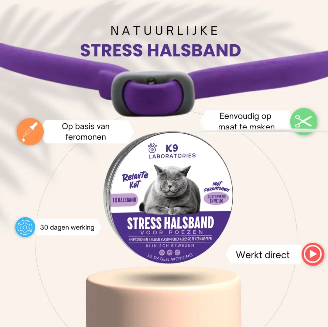 K9 Laboratories Antistress Halsband voor Kat - 3cl - afbeelding 2 van 5