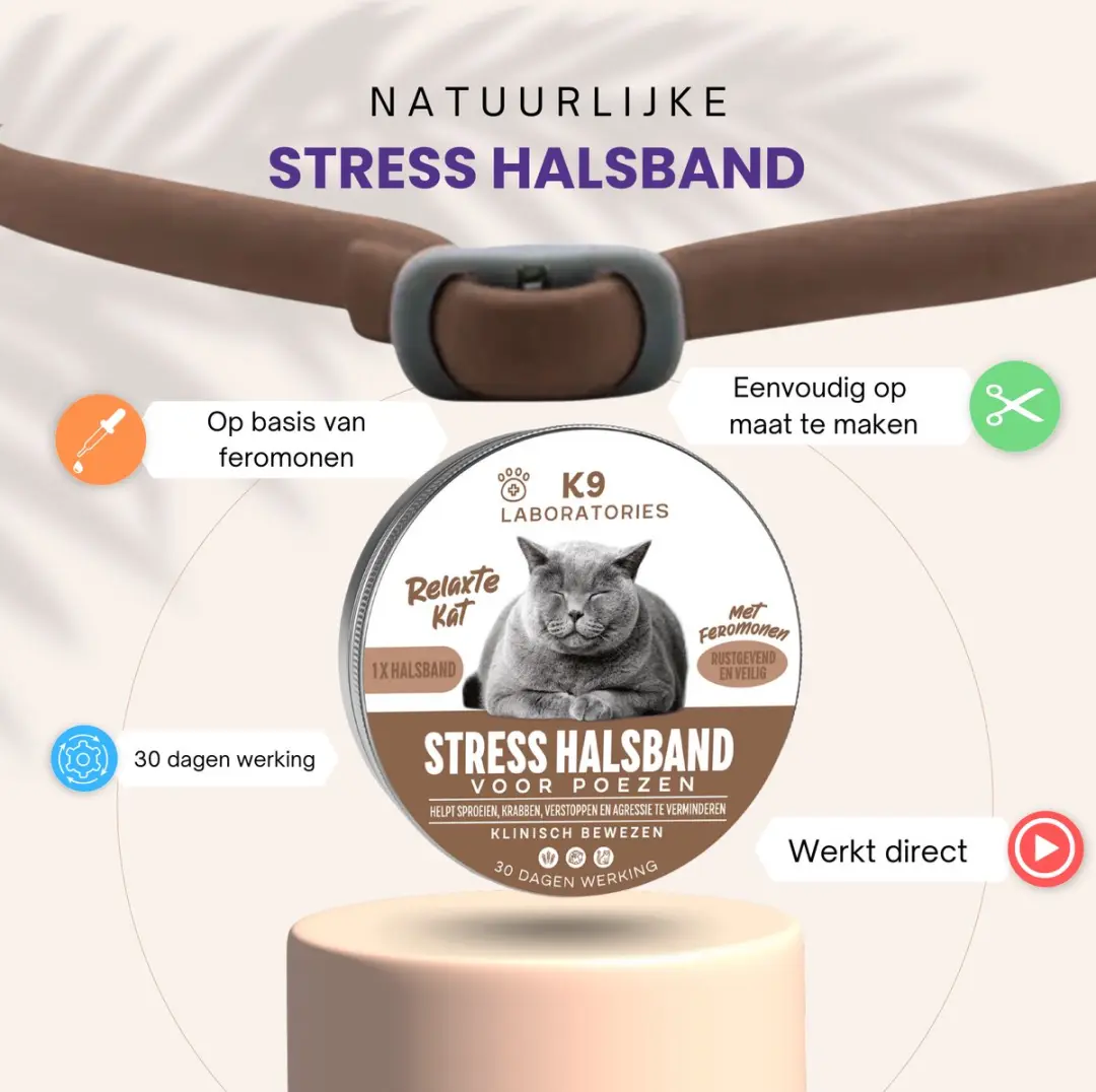 K9 Laboratories Antistress Halsband Kat - Feromonen - 4cl - afbeelding 3 van 5