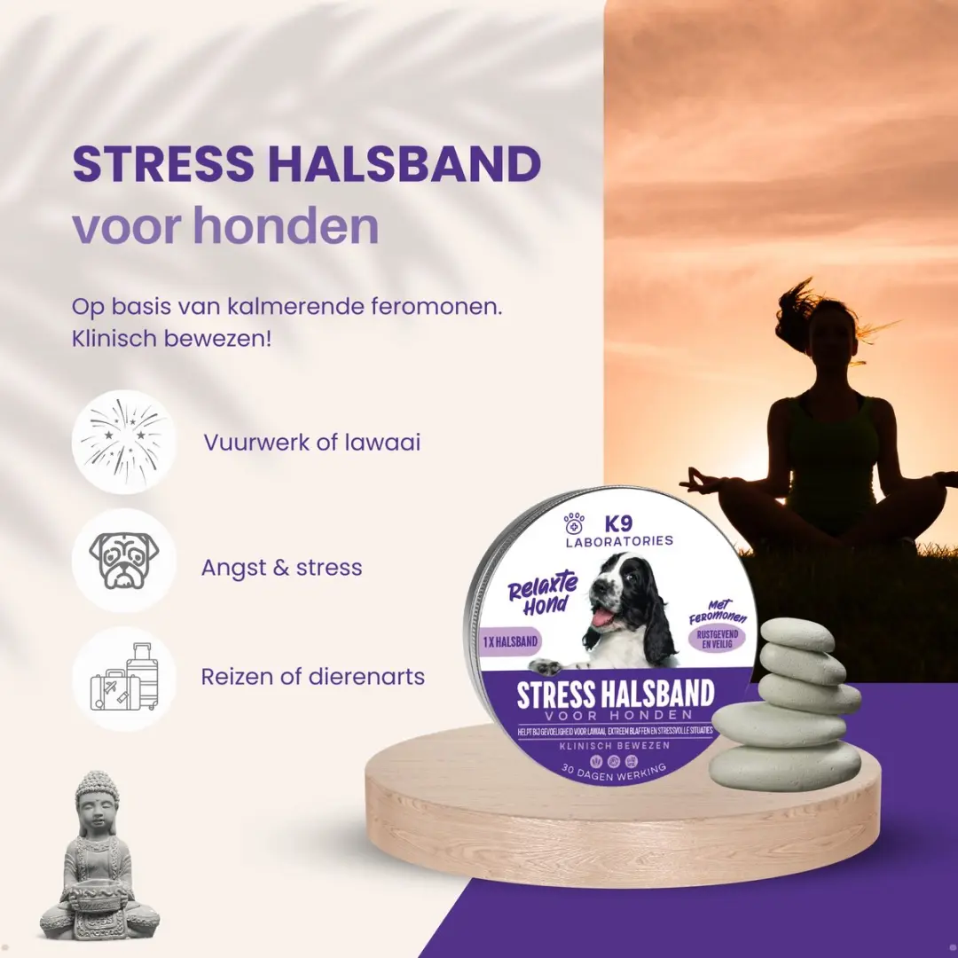 K9 Laboratories Anti Stress Halsband Hond - Feromonen - Paars - afbeelding 2 van 6