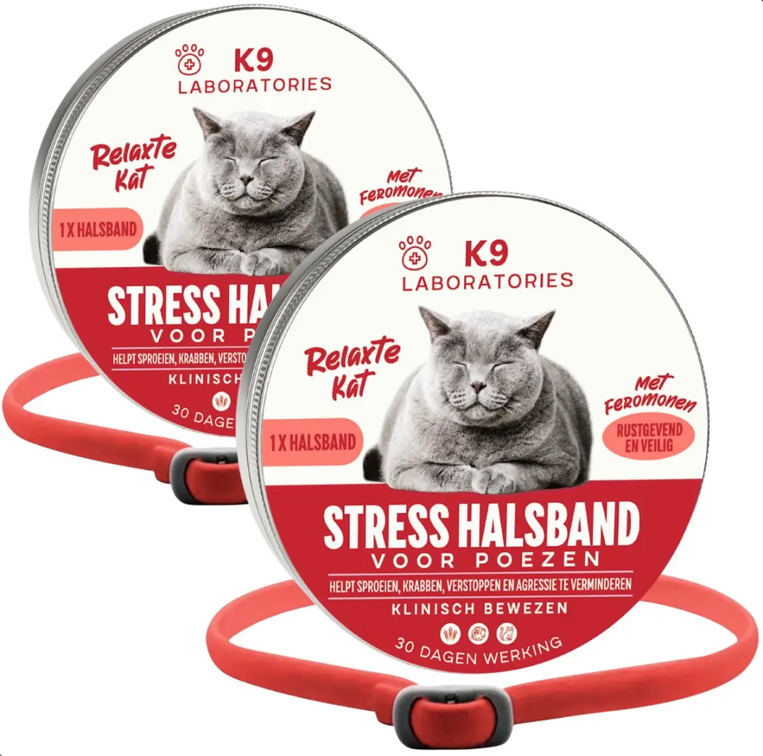 Feromonen halsband kat Rood