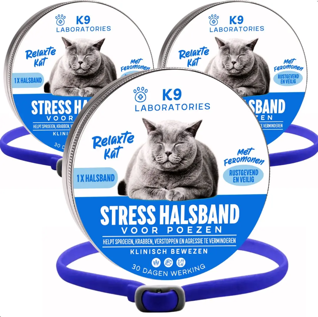 Antistress halsband kat Blauw