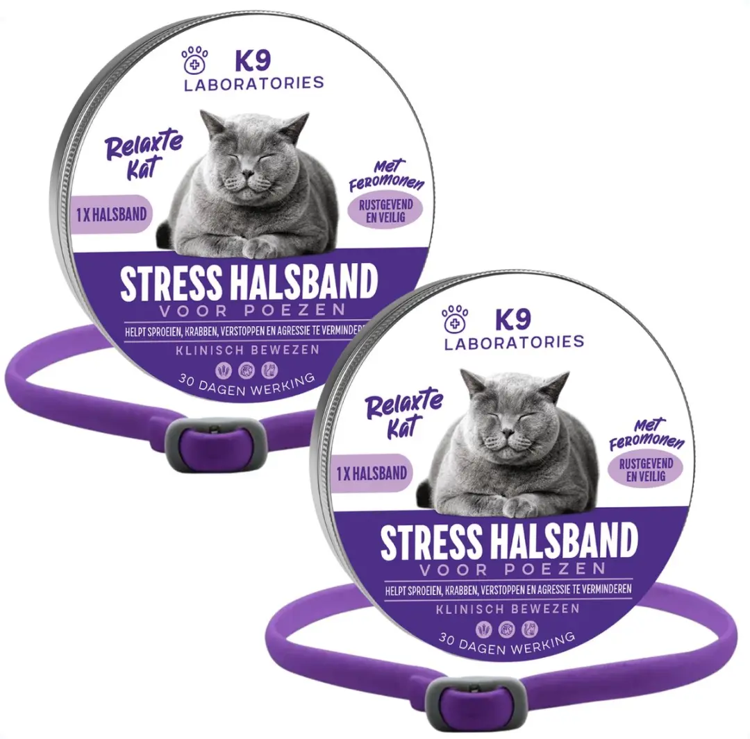 2-pak Anti-stress halsband kat Paars