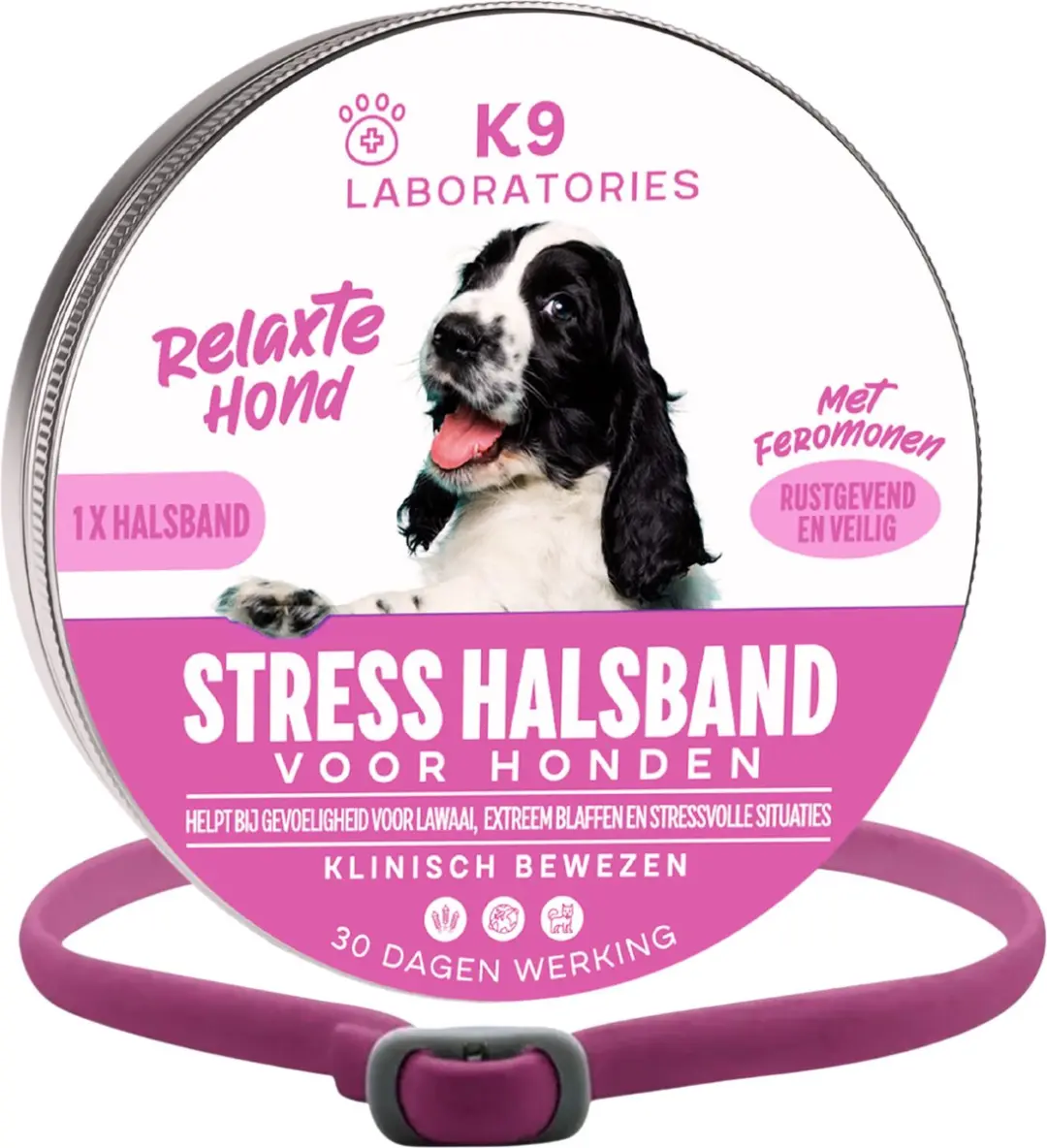 Antistress halsband hond Roze
