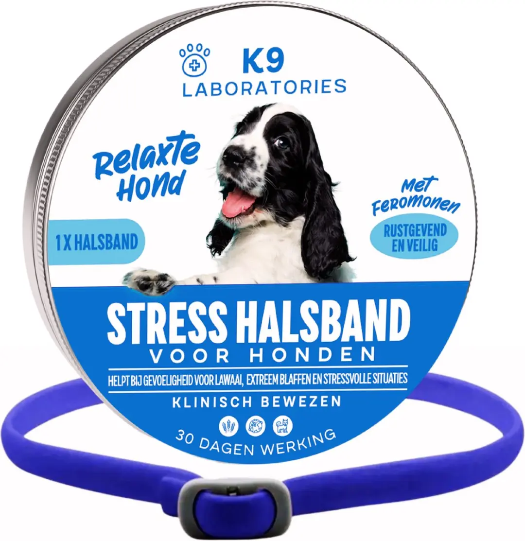 Antistress halsband hond Blauw