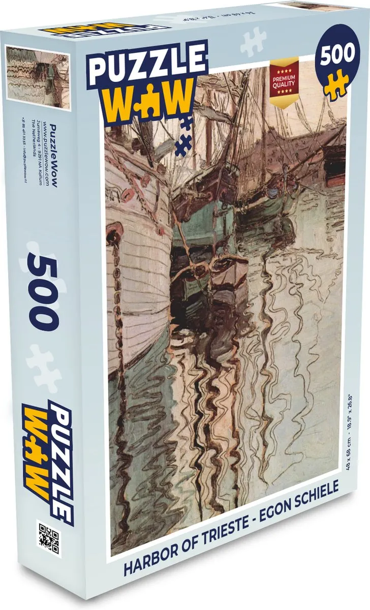 PuzzleWow Egon Schiele Harbor of Trieste Legpuzzel 500 Stuks