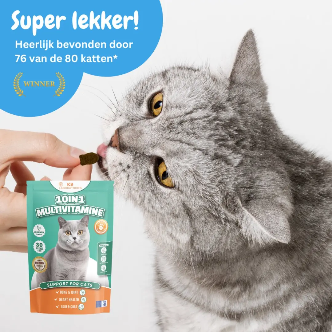 K9 Laboratories 10-in-1 Multivitamine Kat - 30 Visvormige Snoepjes - afbeelding 6 van 6