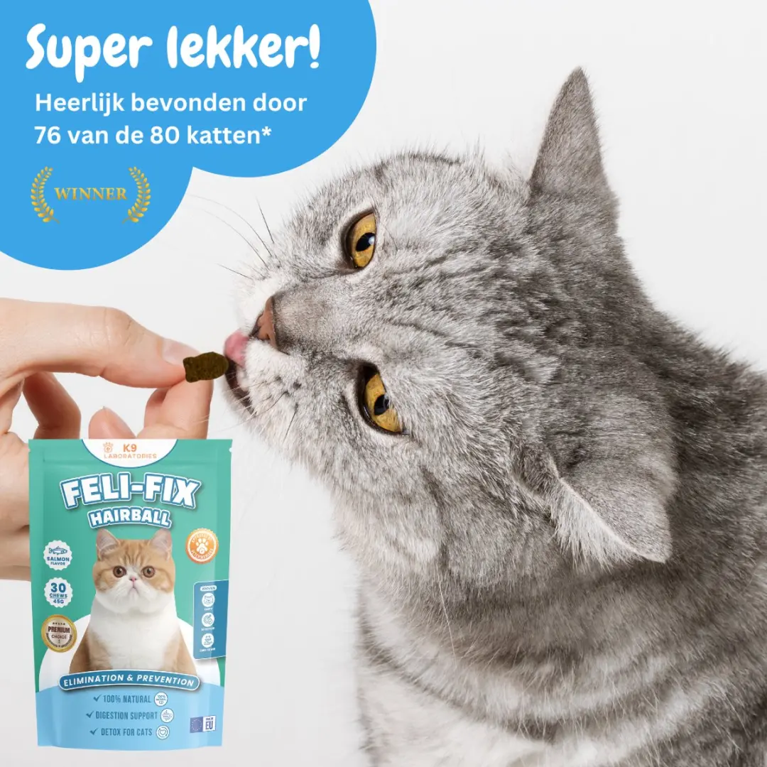 K9 Laboratories Felifix Anti-haarbal Snoepjes 30 Stuks - afbeelding 6 van 6