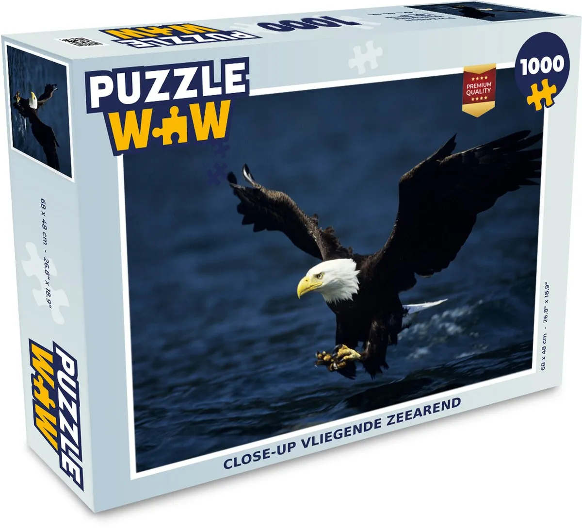 PuzzleWow Arend Close Up Water Legpuzzel 1000 Stuks - Multicolor