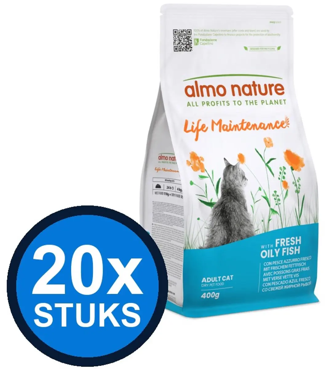 20x Almo Nature Life Maintenance cat vette vis 400gr