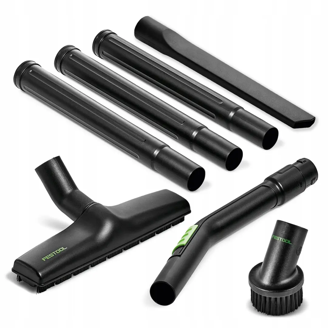 De Festool 7-delige stofzuigeraccessoire: kierenspuit, borstel