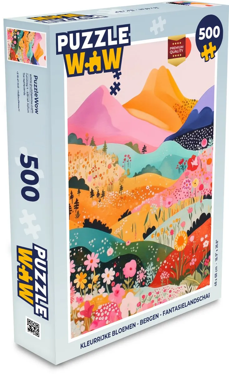 PuzzleWow Kleurrijke Bloemen Legpuzzel 500 Stuks