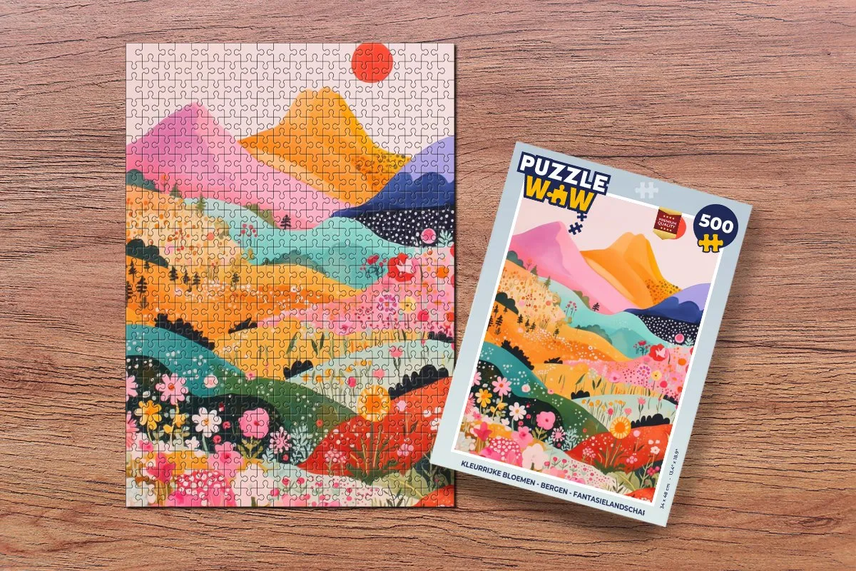 PuzzleWow Kleurrijke Bloemen Legpuzzel 500 Stuks