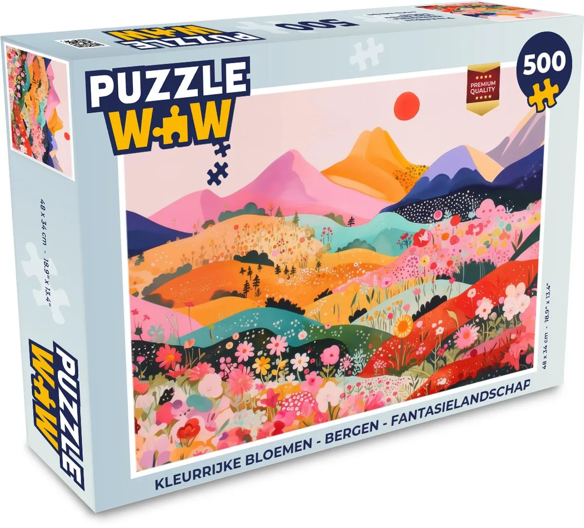 PuzzleWow Kleurrijke Bloemen Legpuzzel 500 Stuks