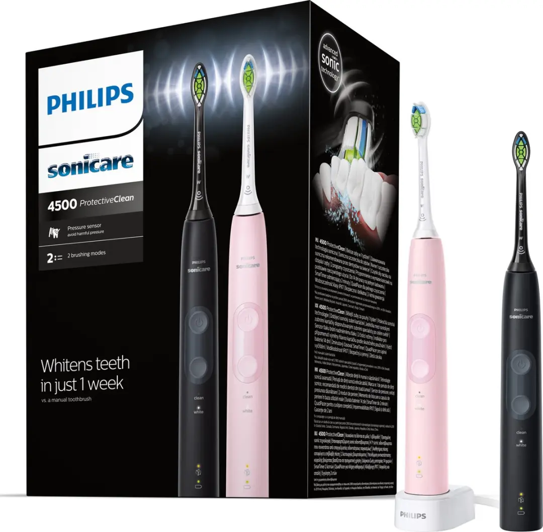 Philips Sonicare ProtectiveClean 4500 HX6830/35 Elektrische Tandenborstel - Roze & Zwart