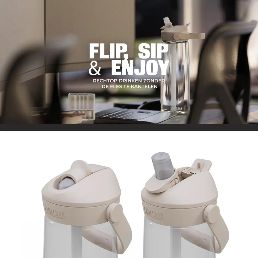 CamelBak Thrive Flip Straw 750ml Drinkfles - Transparant