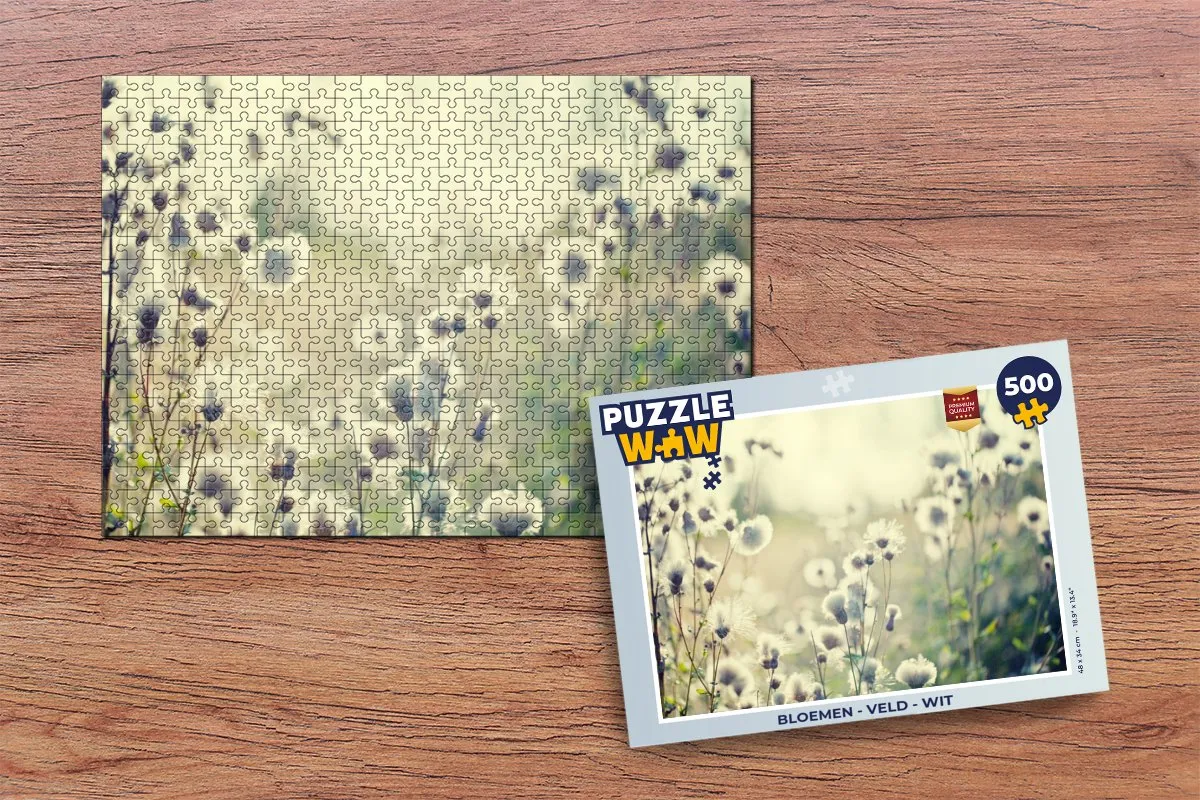 PuzzleWow Bloemen Veld Legpuzzel 500 Stuks - Multicolor