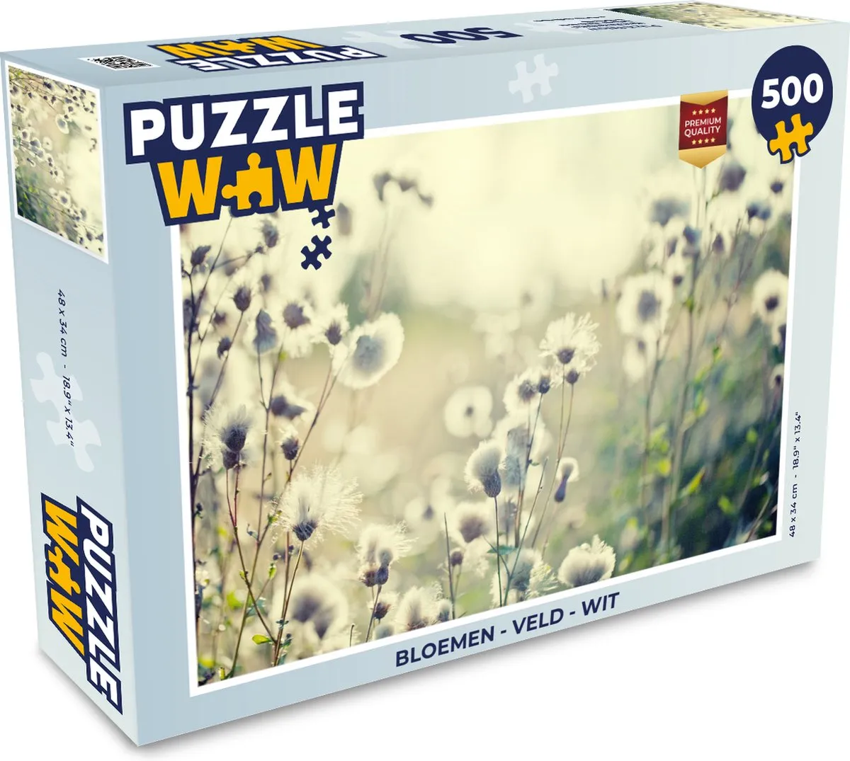 PuzzleWow Bloemen Veld Legpuzzel 500 Stuks