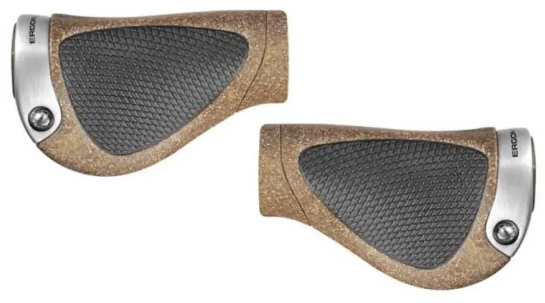 Ergon GP1 BioKork Gripshift Handvatten - Small - Bruin/Zwart - afbeelding 2 van 4