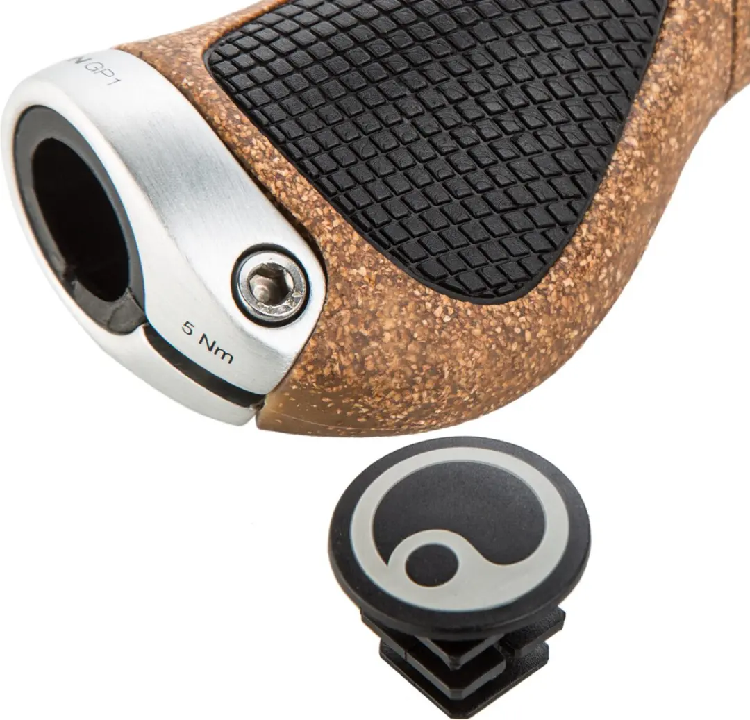 Ergon GP1 BioKork Gripshift Handvatten - Small - Bruin/Zwart - afbeelding 3 van 4