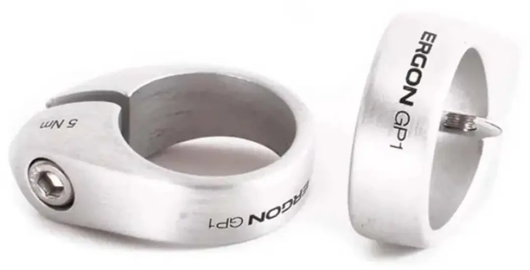 Ergon Gp1 Evo Fiets Handvat Vergrendelingsring Zilver